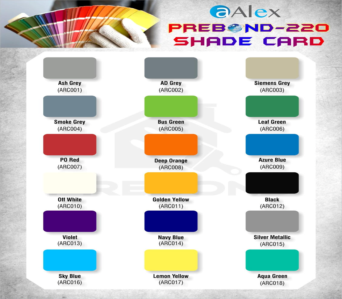 PREBOND-220 Shade Chart